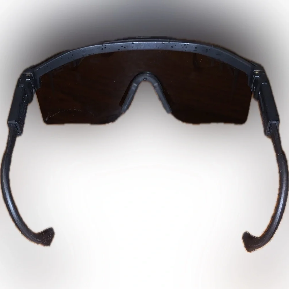 Pit Viper Wrap Around Black Smoke Lens Speckle Shades Glasses